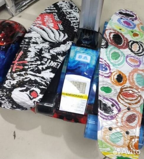 Скейтборд детский penny, пластиковый скейт