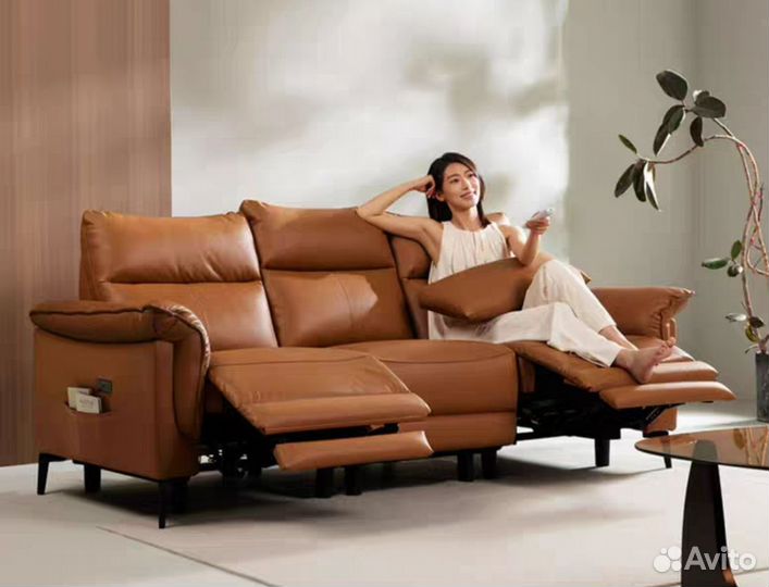 Диван Xiaomi 8H натуральная кожа с эл.реклайнерами