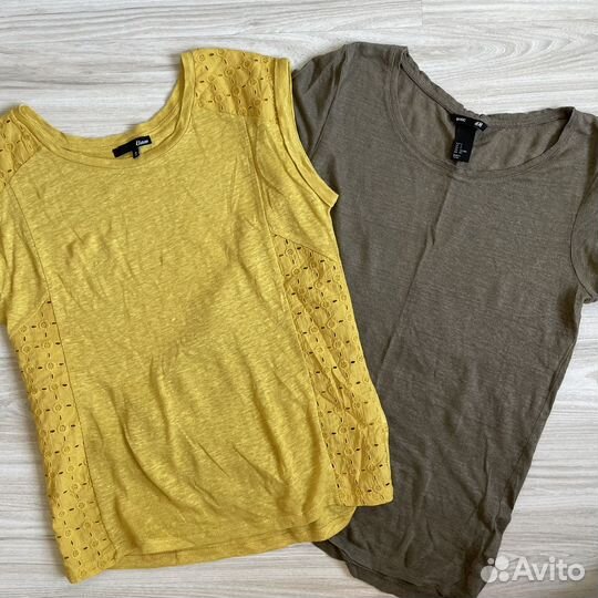 Футболка лён hm/etam, S