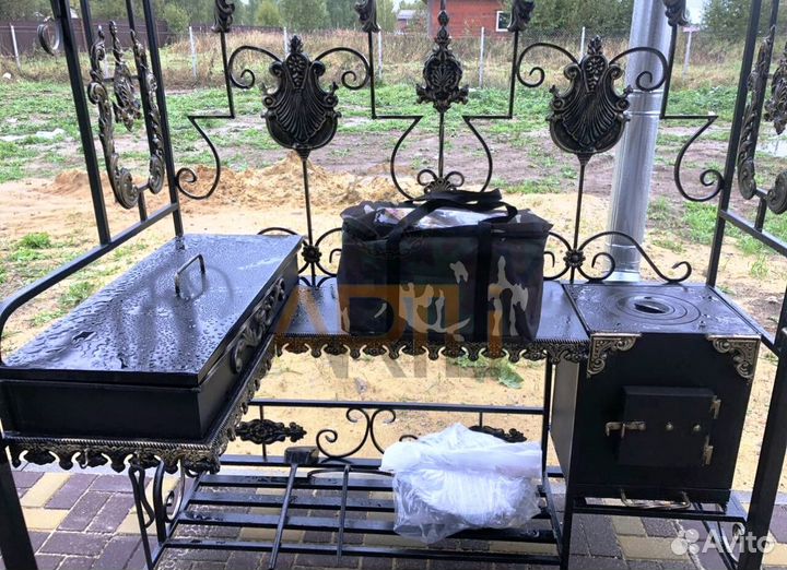 Мангал с крышей Делюкс Стандарт / Быстрая Доставка