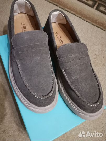 Лоферы женские замшевые 41