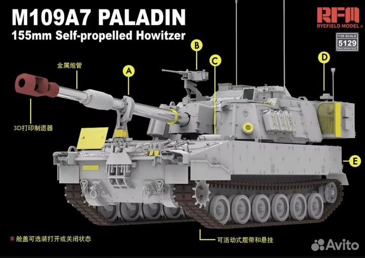 RFM 5129 1/35 M109A7 Paladin