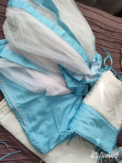 Наматрасник,балдахин для детской кроватки