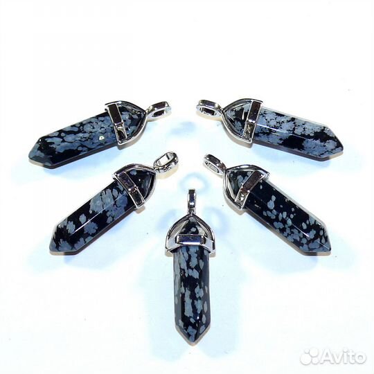 Подвески-пули из натурального камня