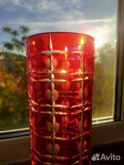 Ваза красная СССР редкая