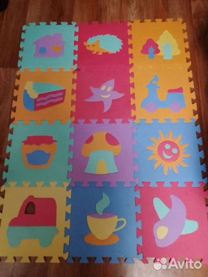 Детский коврик для ползания пазл