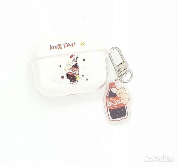 Чехол для Airpods Pro серия Coca Cola (с брелком)