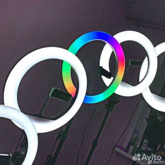 Кольцевая лампа + усиленный штатив 210 см гарантия