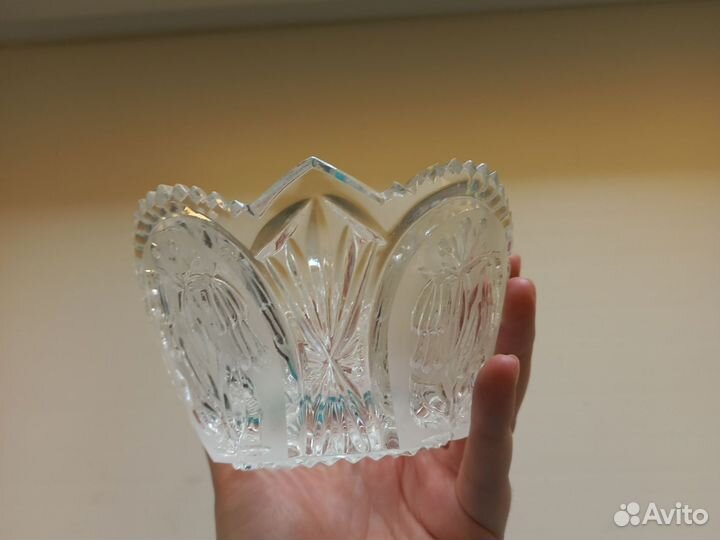 Хрустальная ваза салатник конфетница СССР