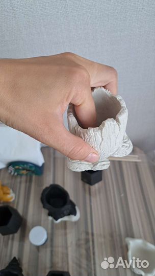 Гипсовые кашпо грут