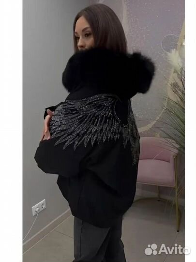 Парка женская с натуральным мехом