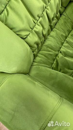 Компьютерное кресло велюр ткань зеленый/дерево,мяг