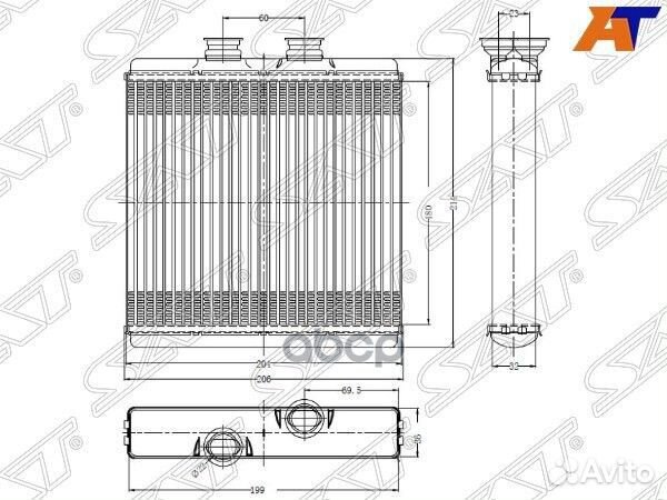 Радиатор отопителя салона mercedes C-class W 20