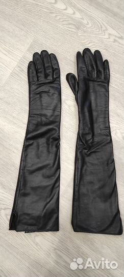 Перчатки женские кожаные
