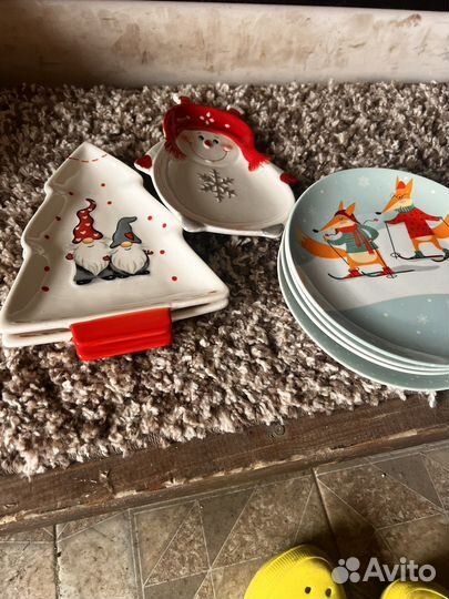 Тарелки новогодние