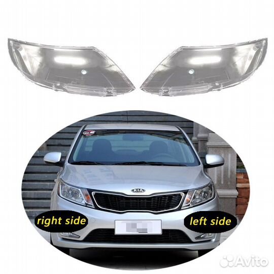 Стëкла фар KIA Rio 3 дорестайлинг 2011 - 2015