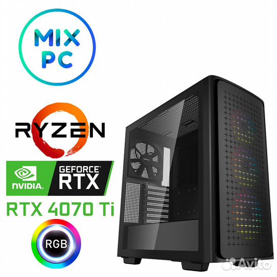 Компьютер Ryzen 5 5600X + RTX4070Ti