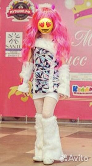 Детский карнавальный костюм Монстр Хай и парик