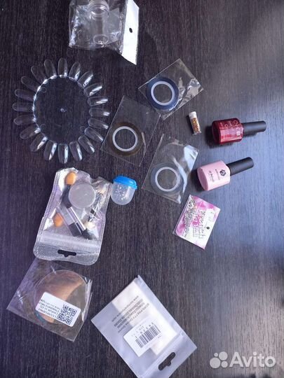 Гель лак 2шт и принадлежности для дизайна