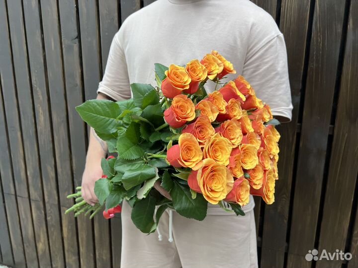 Букет свежих голландских роз 31 шт