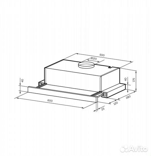 Кухонная вытяжка Lex Honver 2M 600 White