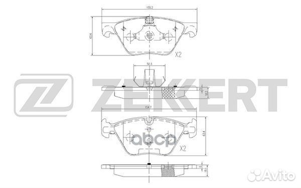 Колодки торм. диск. передн. BMW 5 (F10 F11) 10