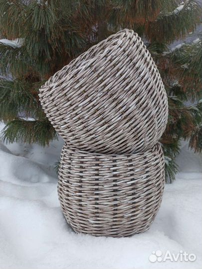 Кашпо из искусственного ротанга 12 л