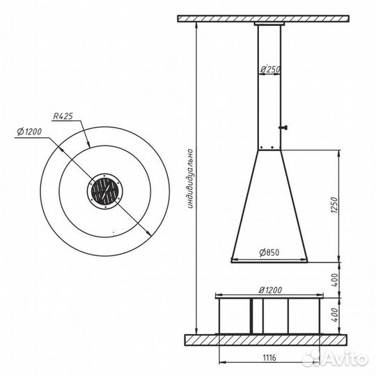 Камин в стиле Hi-Tech 4 Milan
