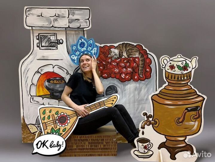 Декор в русско-народном стиле. Декорации масленица