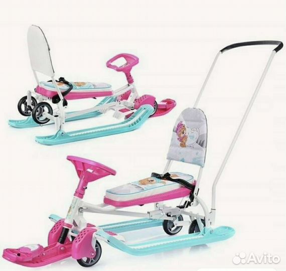 Детский снегокат с колесами