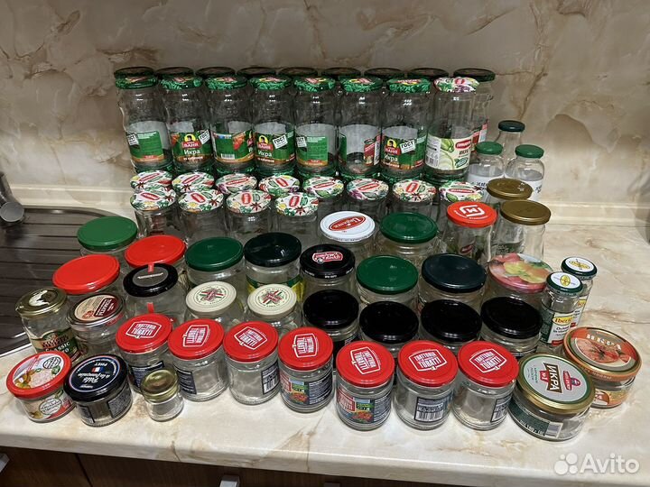 Стеклянные банки с крышкой 86 шт