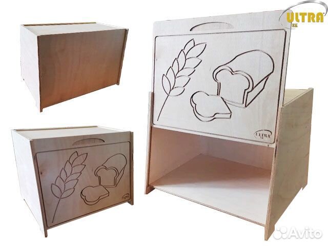 Хлебница Деревянная резная Двухярусная