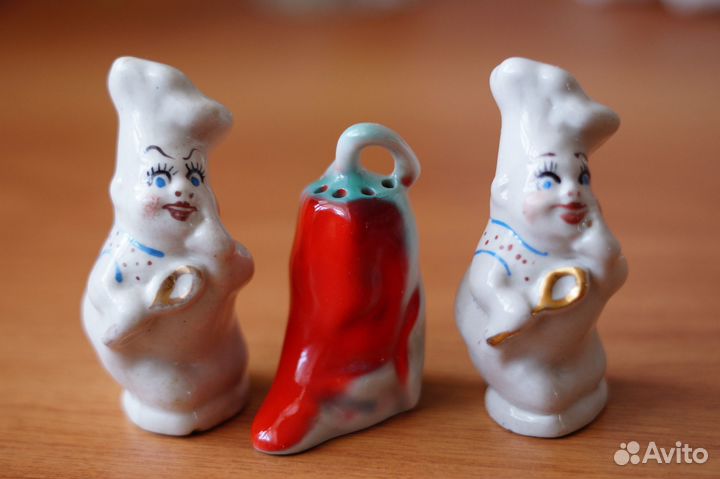 Солонки, перечницы фарфоровые СССР