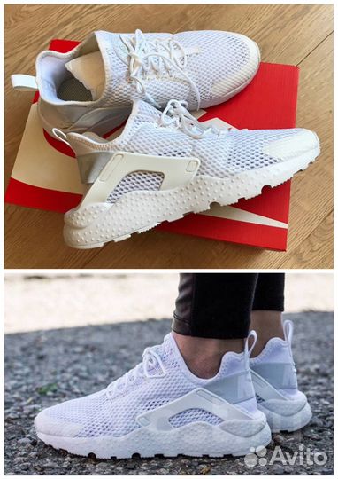 Новые Кроссовки Nike оригинал белые Huarache 40