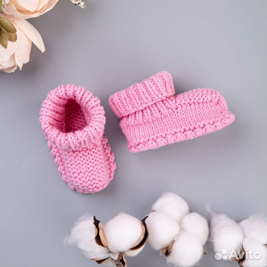 Пинетки для новорожденных малышей на выписку