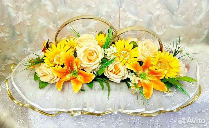 Свадебные украшения на машину и для невесты