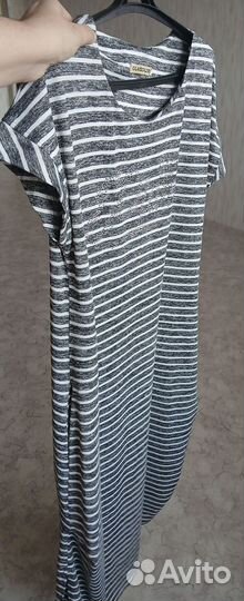 Длинное летнее платье 52 размер