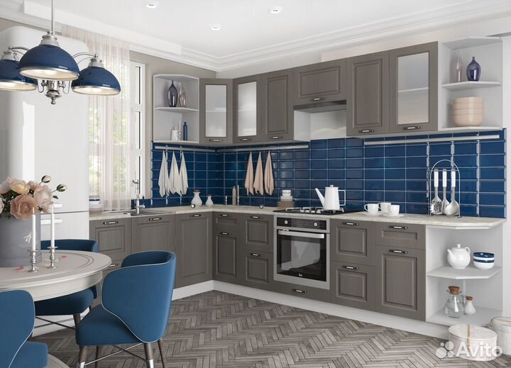 Кухня 1,8м Капри (Липа пепел/корпус Серый)