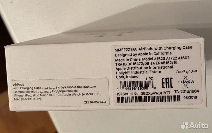 Наушники airpods 1 без кейса