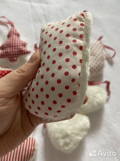 Елочные игрушки тканевые меховые IKEA 12шт