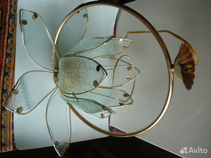 Светильник-люстра Цветок,стекло СССР