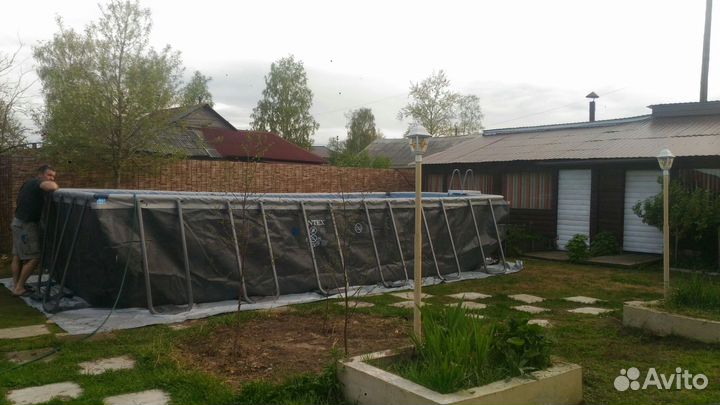 Каркасный бассейн intex