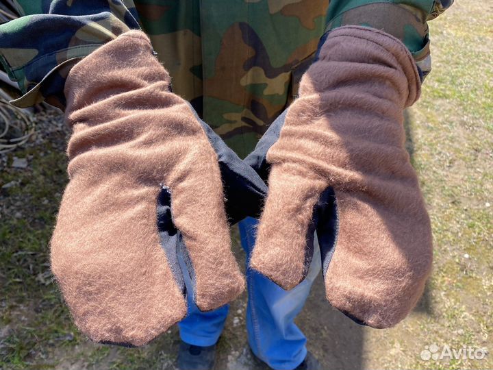 Рукавицы рабочие, утепленные, подкладка фланель