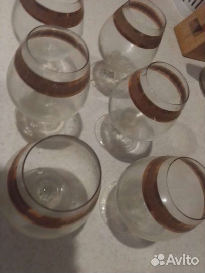 Фужеры ссср. Чешское стекло 6 шт