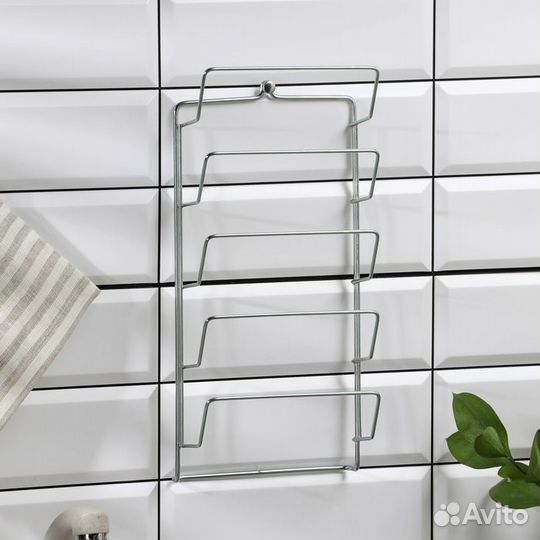 Подвеска для крышек, 5 ярусов, 3216 см, цвет хром