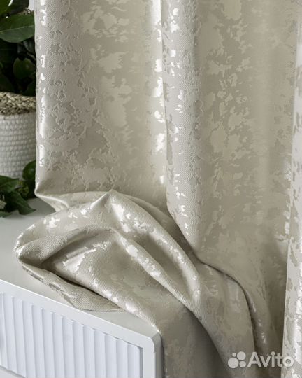 Шторы мрамор Версаль молочный