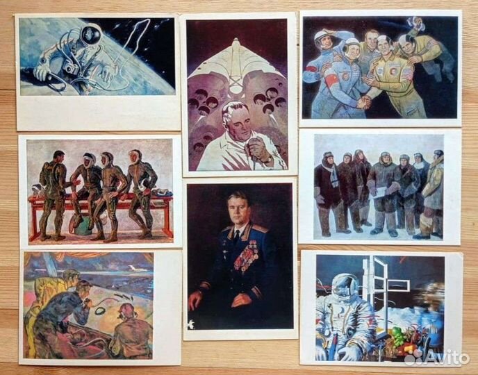 Лётчики и космонавты в советской живописи 15 шт
