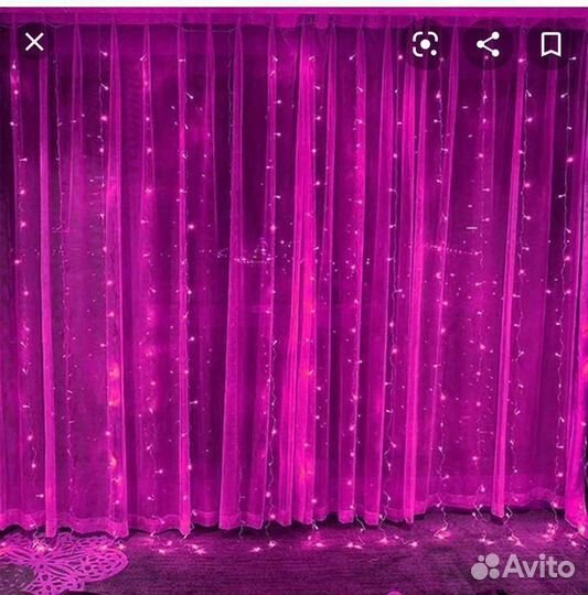 Новогодняя гирлянда занавес