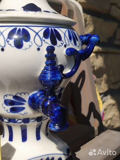 Подарок - Самовар-шкатулка Гжель, 1970-80 гг