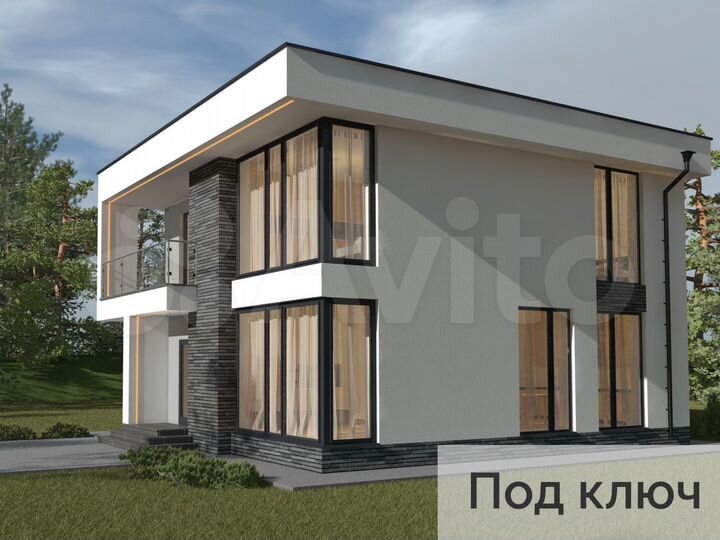 Коттедж 176 м² на участке 1 сот.